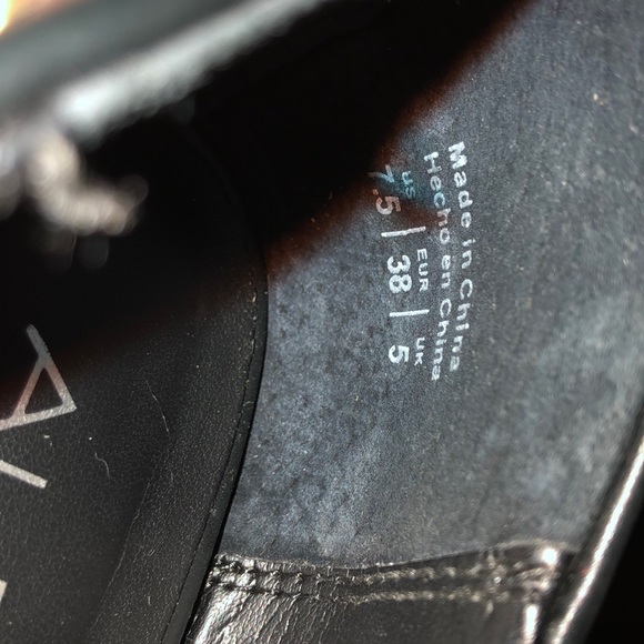 Aldo Black Leather Heels w/ Gold Studs - Picture 6 of 6